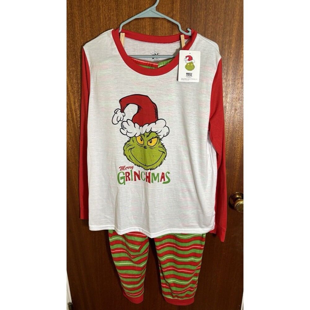 Jammies For Your Families How The Grinch Christmas Pajama Set Women's Size L NEW